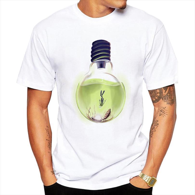 

o neck male fashion men t shirts short sleeve deep light dive more shirt fan idea funny casual, White;black