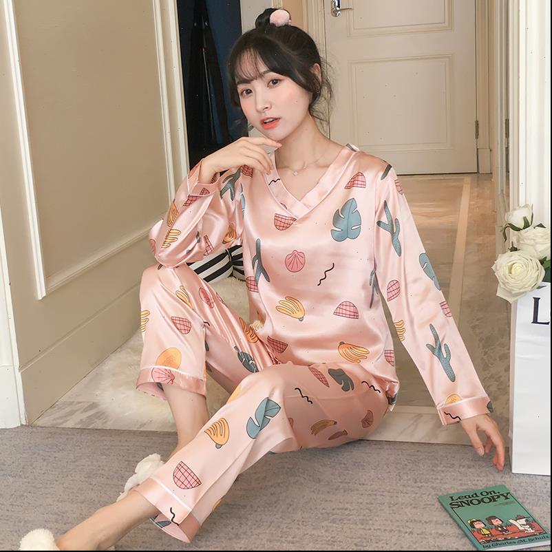 

20121 spring pajamas sets women sleepwear flower print fashion faux silk two pieces shirts long pants set, Black;red