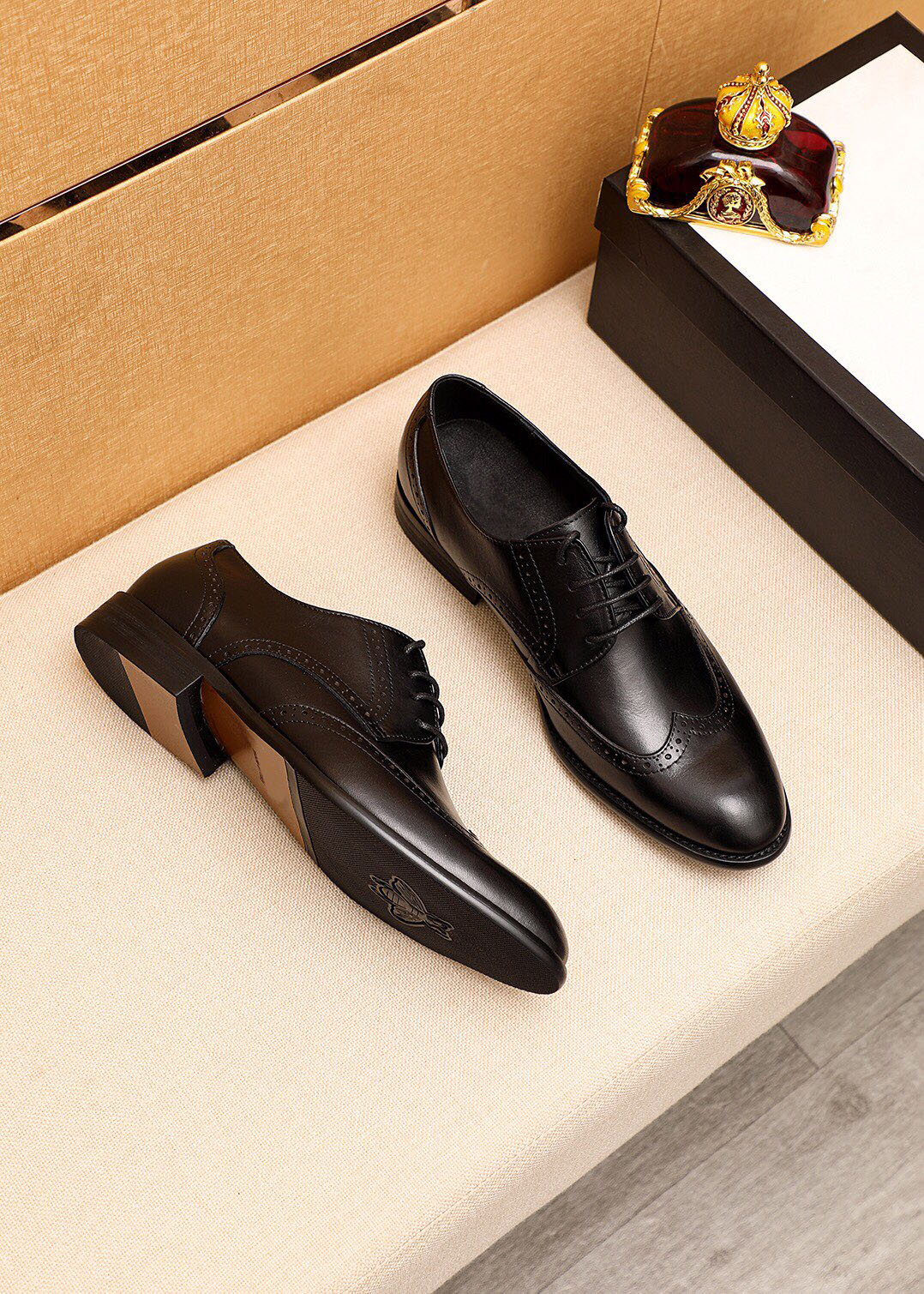 

Mens Dress Shoes Business Genuine Leather Party Wedding Oxfords 2022 Brand Comfortable Office Formal Flat Shoes Size 38-46, Black