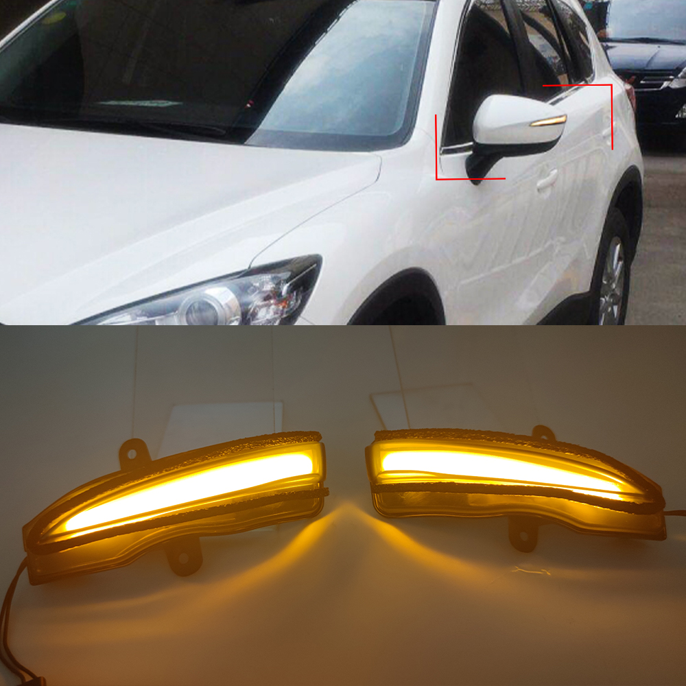 

1Set For Mazda CX-3 CX3 2016-2019 CX-4 CX-5 CX5 2016 2016.5 Facelift LED Dynamic Turn Signal Side Mirror Blinker Indicator
