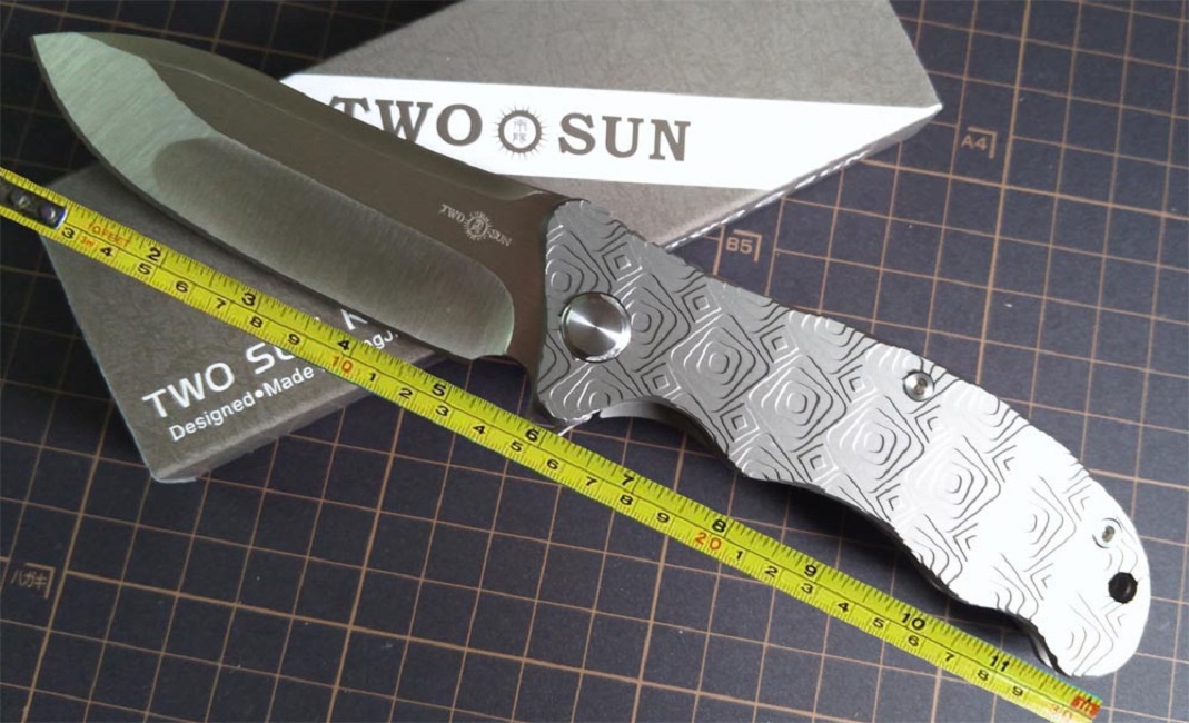 

Twosun Knives M390 Titanium Fast Open Pocket Folding Knife TS72-Square-M390