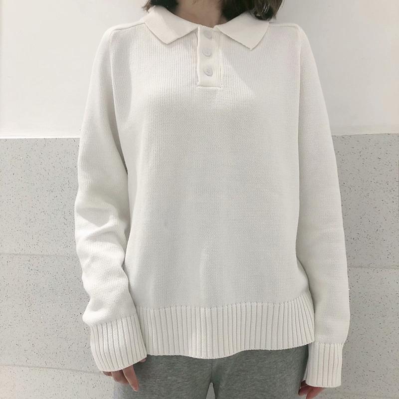 

Girls Loose Knitted Pullovers 2021 Spring-Autumn Fashion Ladies Elegant White Sweaters Vintage Women Sweet Knitwear Chic Women's