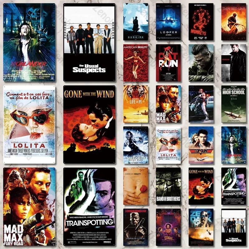 

Classic Movie Metal Iron Painting Plaque Vintage Tin Signs Wall Dector Bar Pub Club Decor Retro Living Room Home Decorative Plate Size 30X20