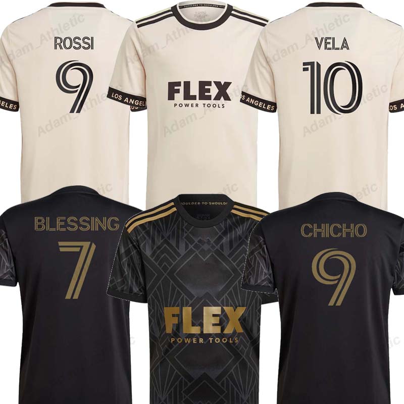 

Los Angeles FC VELA soccer jerseys 2022 2023 Carlos Vela CHICHO BLESSING football shirts ACOSTA MOON-HWAN Palacios Cifuentes Cristian Arango jersey S-2XL, 21-22 away