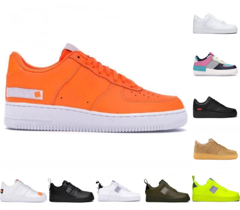 

2021 Men Women High Quality One 1 Skateboard shoes Low Cut All White Black red Triple mens outdoor classic Trainers Size 36-45