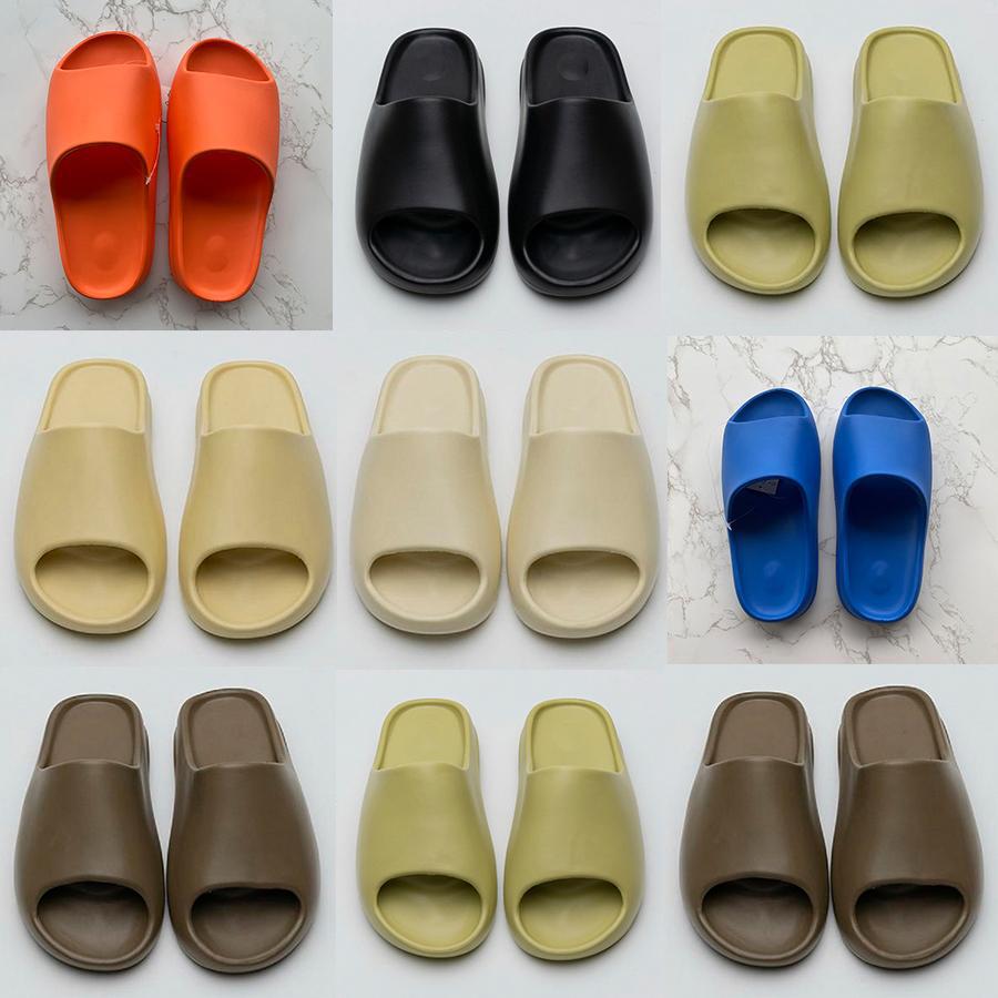 

With Box Slippers sandals Sneakers Shoes Graffiti Bone White Resin Desert Sand Rubber Summer Earth Brown Flat Men Women Beach fashion Outdoor Trainers US 12