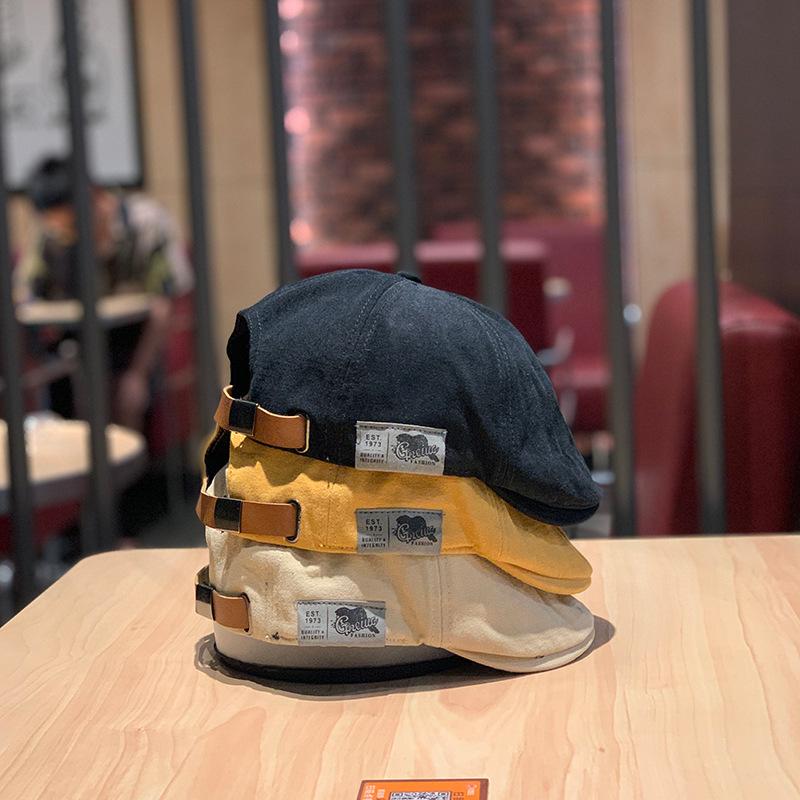 

Berets Style Caps For Men British Western Ivy Men's Solid Vintage Cotton Linen Casual Baseball Cap Gorras Hombre