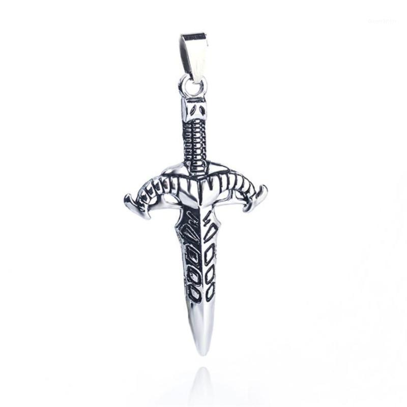

Fashion Retro Cross Long Sword Pendant Men's Necklace Tide Ins Hip-hop Party Accessories Gift Wholesale Chains