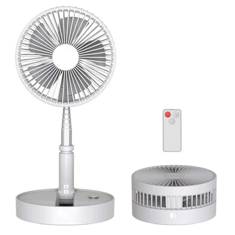 

Electric Fans Portable Mini Folding Fan USB Charging Remote Control Desktop Floor Night Light Home Office Mute Air Cooling