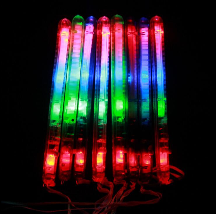 

21CM*1.5CM Christmas Supply Random Color Flashing Wand LED Glow XMAS Light Up Stick Patrol Blinking Concert Party