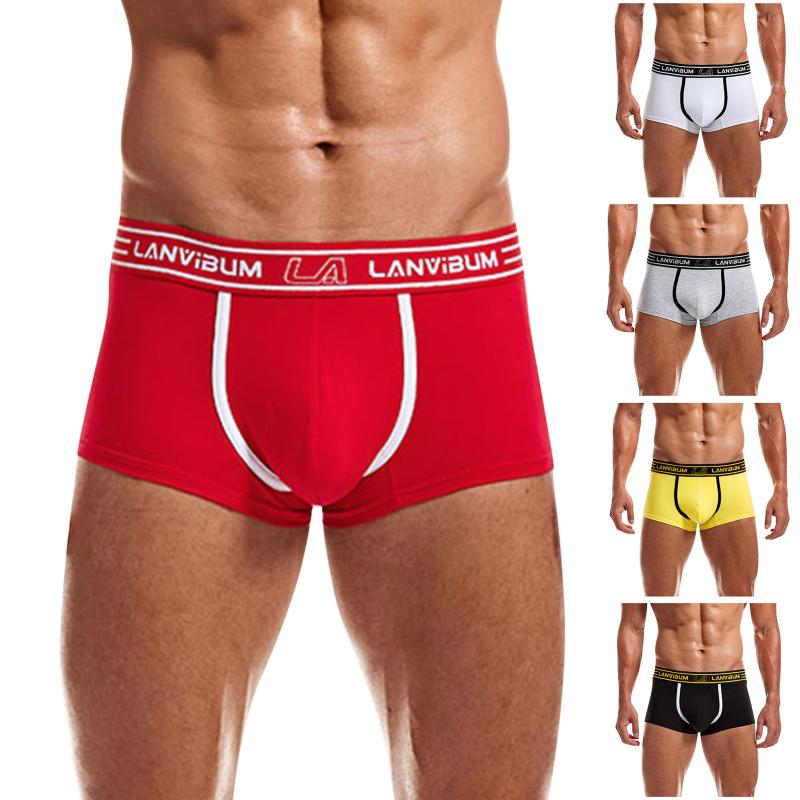 

Underpants Shorts Men's Solid Sexy Casual Knickers Pant Boxers Underwear, Black;white