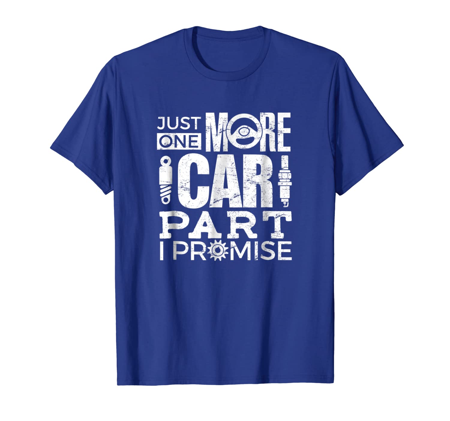 

funny car lover t-shirt just one more car part i promise tee, White;black