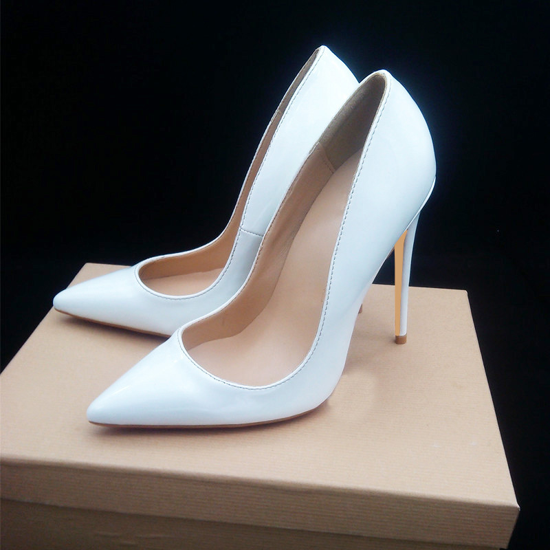 

Slippers Female high heels shoes, stiletto women's nude tips 12 cm ten plus eight size qp051 roviciya LXEH, 1# shoe box