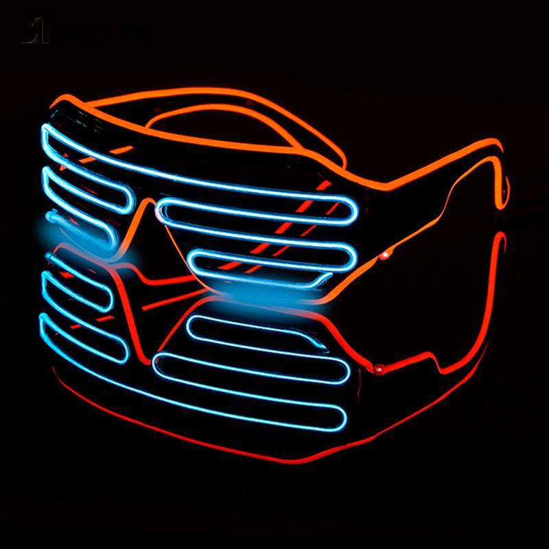 

Sunglasses LED Luminous Men Glowing Neon Flashing Light Glow Women Glasses Unisex Party Holiday Supplies, White;black