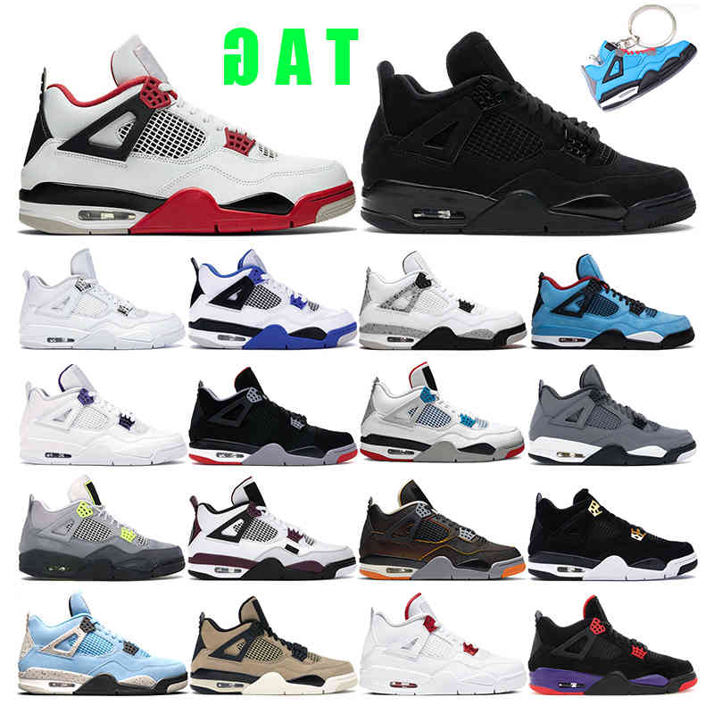 

jumpman 4 mens Boots shoes 4s Paris Black Cat Fire Red White cement Pure Money Cool Grey women sports sneaker trainers fashion outdoor, With original shoe box