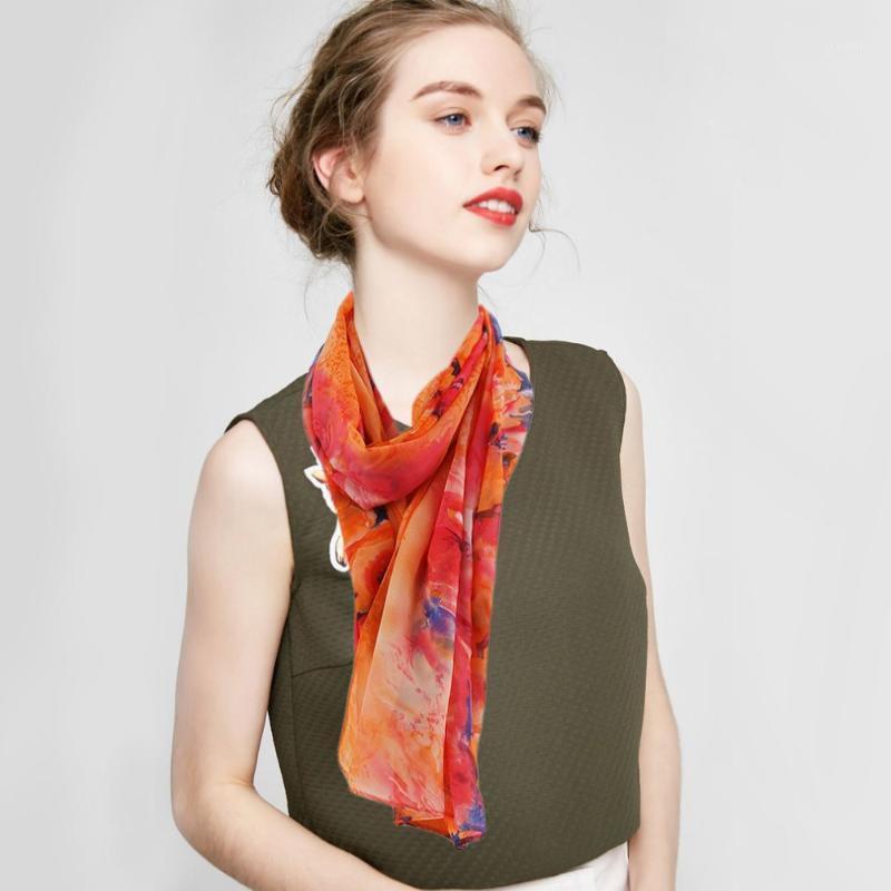 

Scarves European American Colorful Large Butterfly Print Silk Scarf Women Shawl 2021, Blue;gray