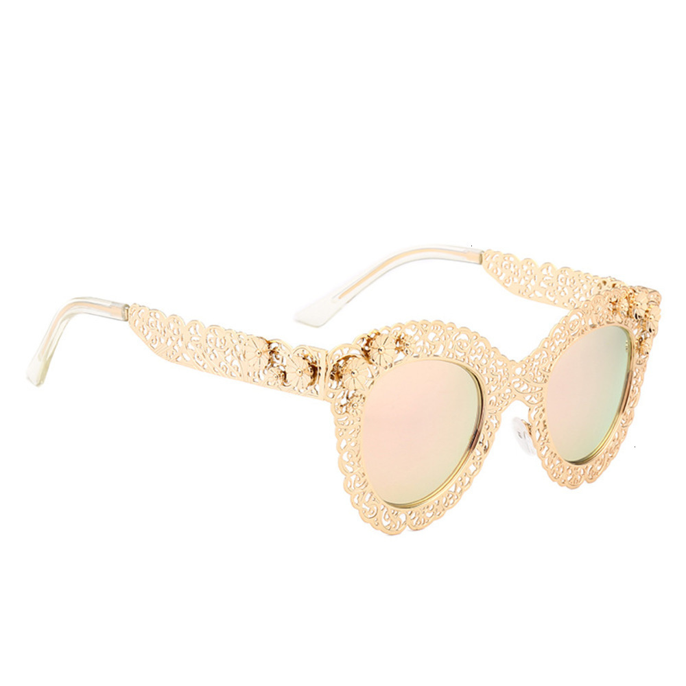 

Highend accessories Street Style Hollow Out Lace Trendy Women Sun Glass Flower Sunglass, Black