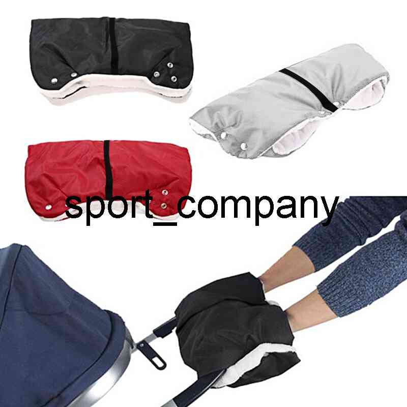 

Outdoor Winter Warm Baby Pushchair Warme Stroller Gloves Newborn Baby Push Chair Windproof Gloves Waterproof Fleece Pram, Gray