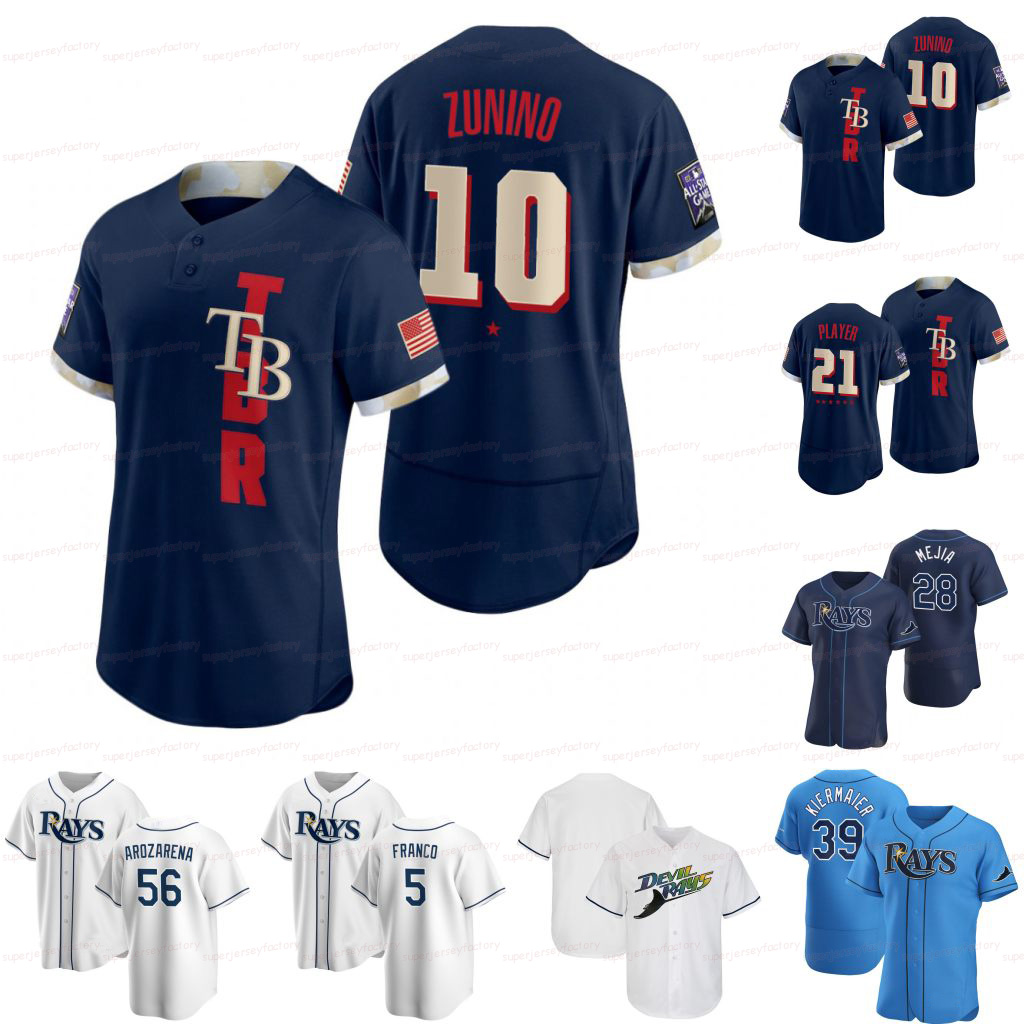 

Tampa 2021 All-Star Game Wander Franco Bay Rays Mike Zunino jersey Kevin Kiermaier Lowe Taylor Ji-man Choi Walls Joey Wendle Randy Arozarena Yandy Diaz Manuel Margot, Player´s versions