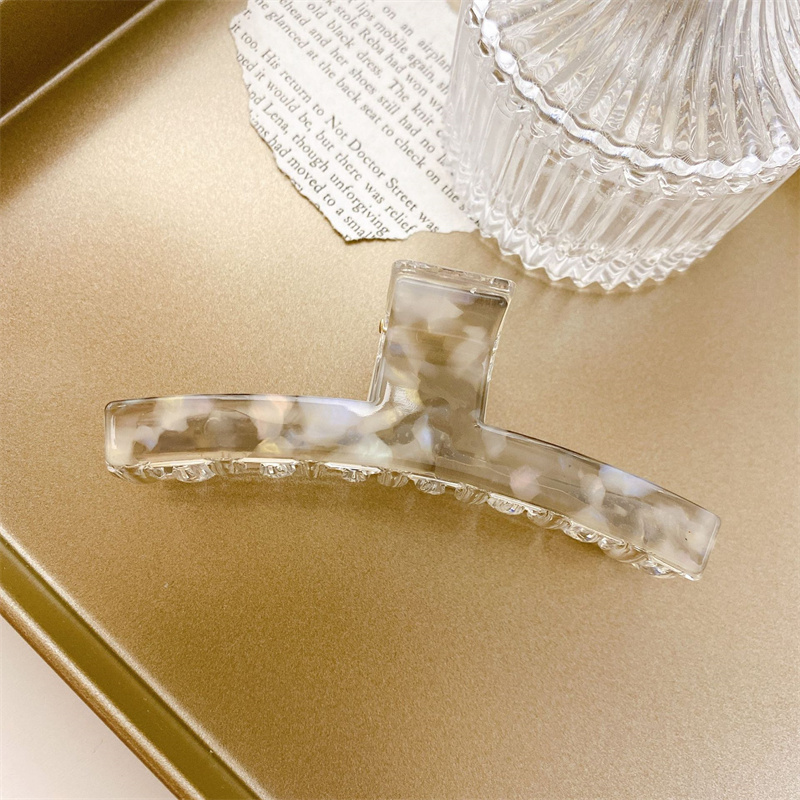 

Yamog Girls Floral Pattern T Word Hair Clamps Geometric Acetic Acid Large Size Fresh Color Hair Clips Claws Korean Women Bath Head Wear Ponytail Hairpins Length 10 CM