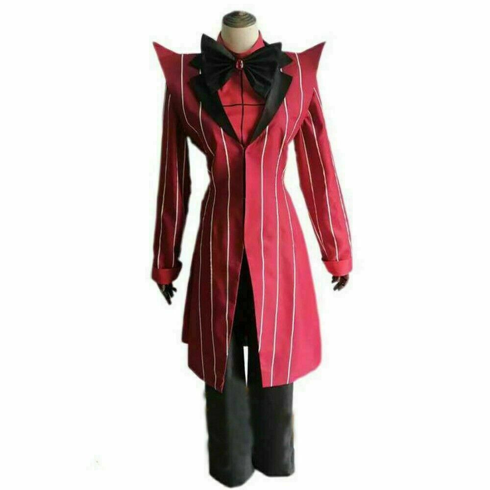 

2021 Hazbin Hotel ALASTOR Uniform Cosplay Adult Halloween Costumes Red Suit, Photo color