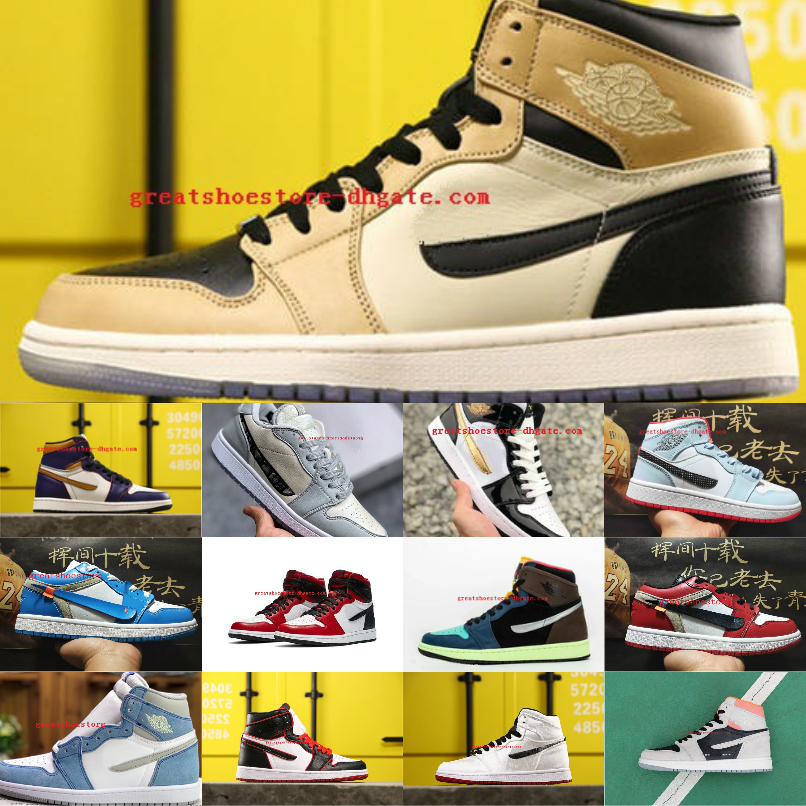 

Latest Style Color 1 Hight Mid Top Basketsball Shoes Designer Limited Quality Og Blue 1S Men 40-46, 25#