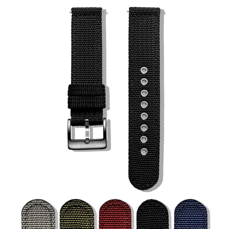 

Watch Bands Hemsut Canvas Black Quick Release Quality Nylon Straps And Heavy Duty Brushed Buckle 18mm 20mm 22mm 24mm