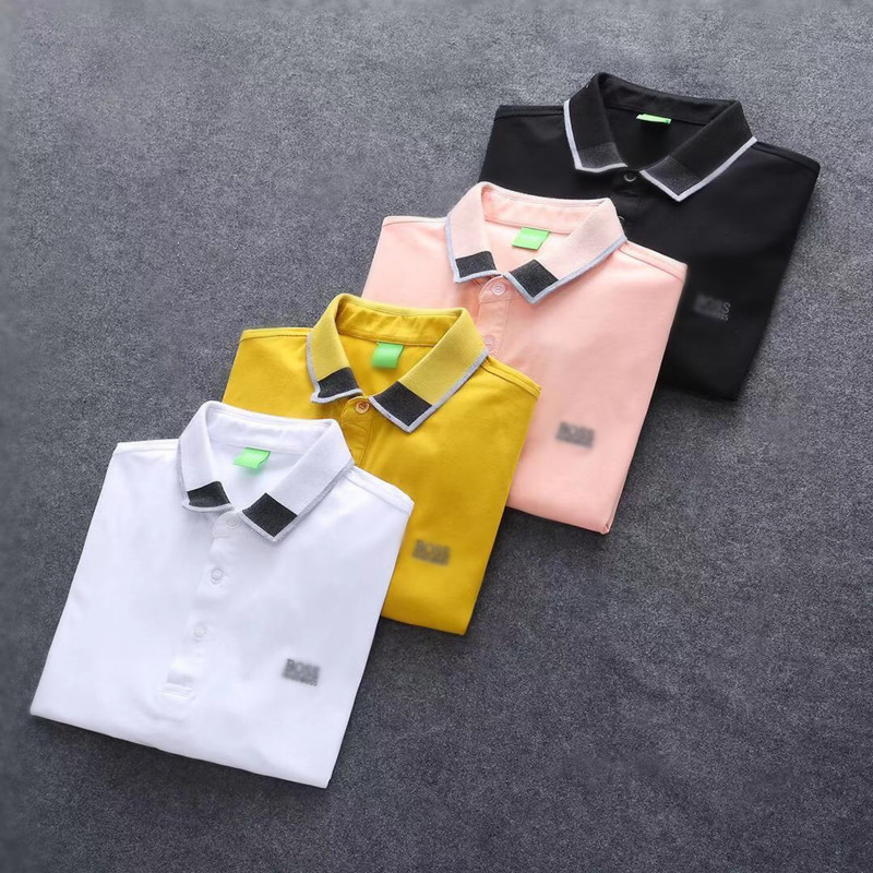 

summer Men Polo Shirt Classic Premium casual mensMeeting Short sleeve T-shirt Mens cotton comfortable trend 4 color options, 80