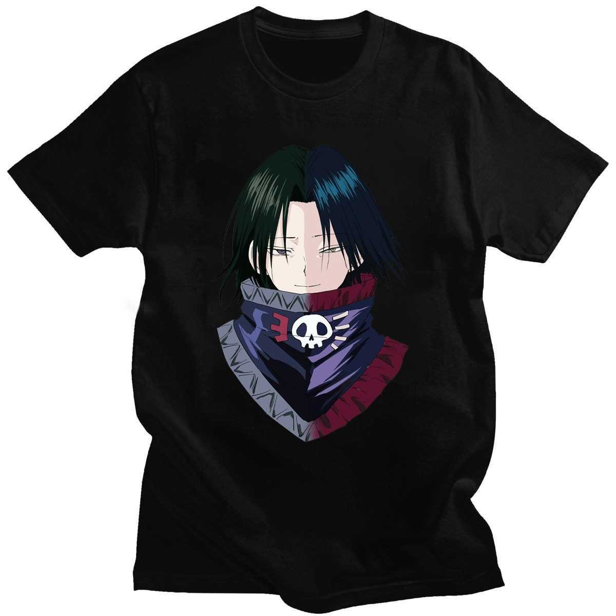 

Hxh Feitan t Shirt for Men Soft Cotton Tshirt Awesome Manga T-shirt Short Sleeves x Hunter Tee Tops Fitted Clothing Gift, Black