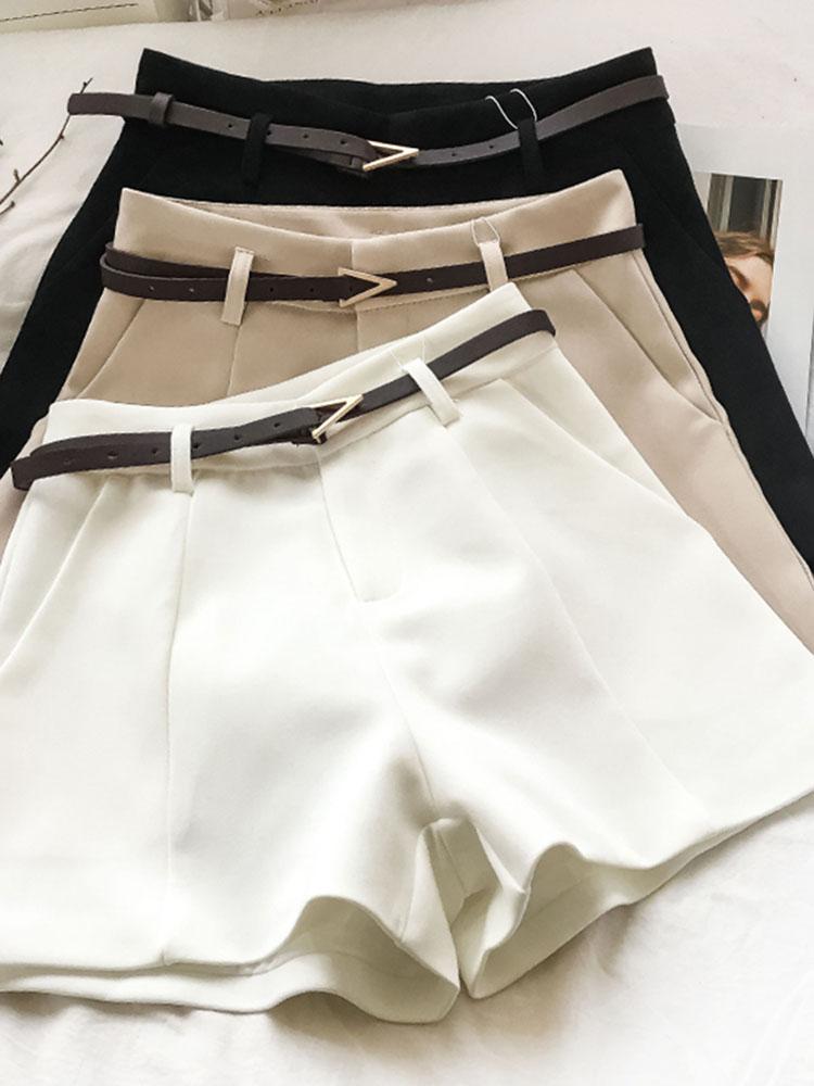 

Women' Shorts Loose High Waist A-line Pants Summer Suit Wide Leg Casual Thin, Black