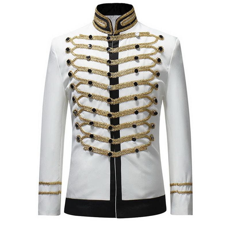 

Men' Suits & Blazers Mens Royal Prince Tuxedo 18s Renaissance Medieval Blazer Cosplay Costume Retro Jacket 2021, White