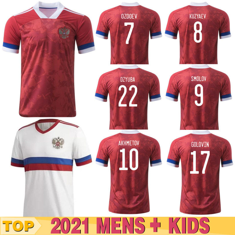 

2021 2022 Russia Soccer Jerseys Home Away 21 22 10 ARSHAVIN MIRANCHUK 18 ZHIRKOV EROKHIN 23 KOMBAROV SMOLOV Football Shirt Men + kids kit, Black;yellow