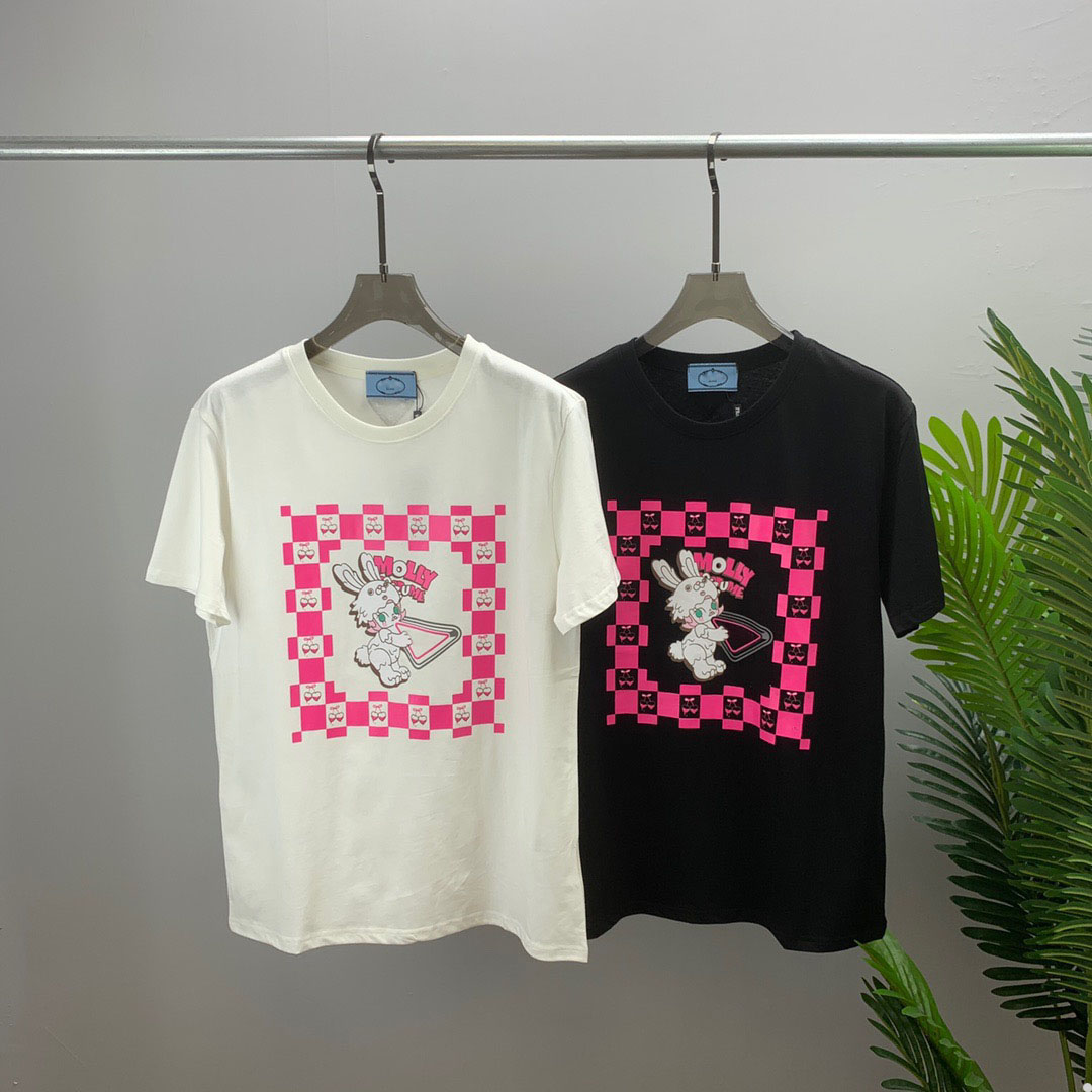 

2022ss New men shirt spring and summer new Hoodies high grade cotton printing short sleeve round neck panel T-Shirt Size: m--xl-xxl-xxxl Co, Black