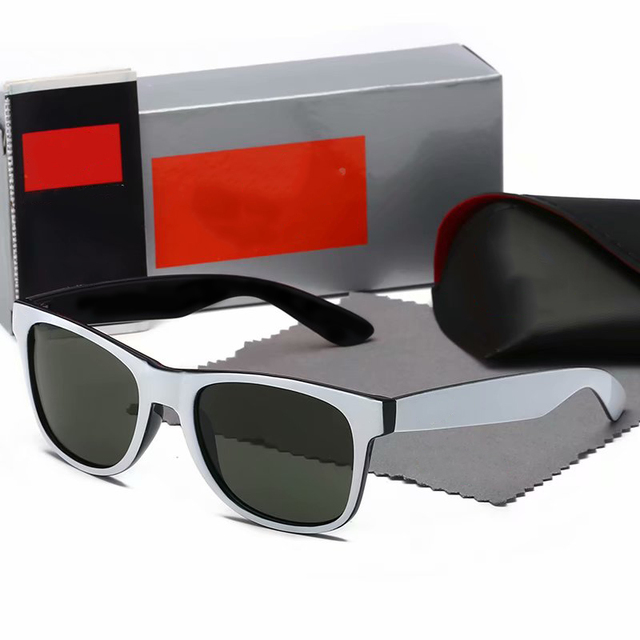 

High Quality Ray Men Women Sunglasses Vintage Pilot Wayfarer Brand Sun Glasses Band UV400 Bans With box and case 2140 R2