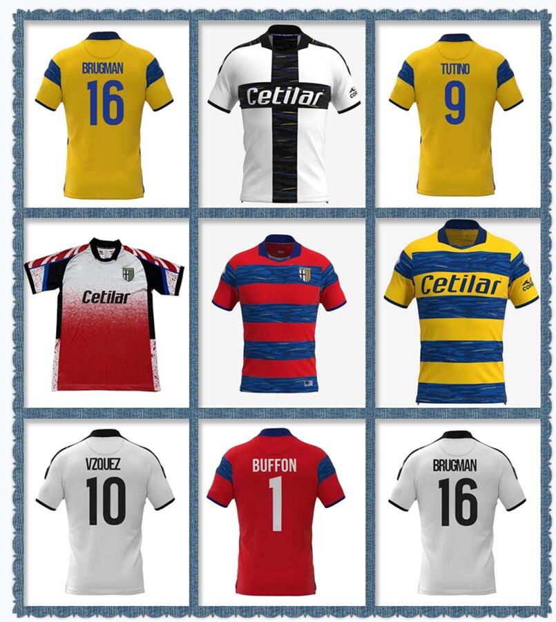 

21 22 Parma VAZQUEZ BUFFON Mens Soccer Jerseys MIHAILA INGLESE BRUGMAN TUTINO Home Away Goalkeeper Football Shirt Short Sleeve Uniforms