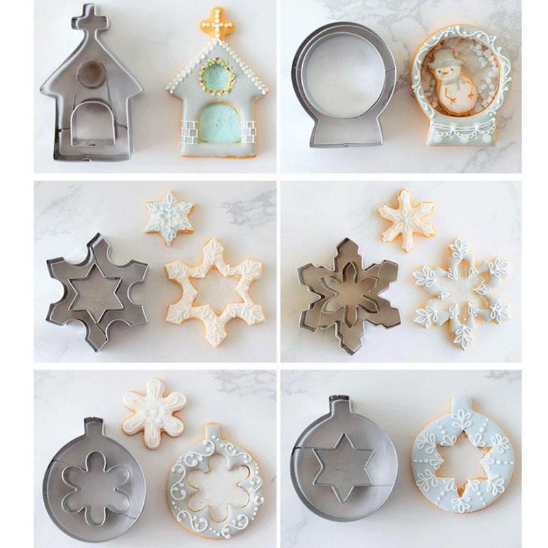 

Baking Moulds Steel Biscuit Mould Christmas Cookie Cutter Gift Tree Mold Cake Xmas Navidad Diy G0y1