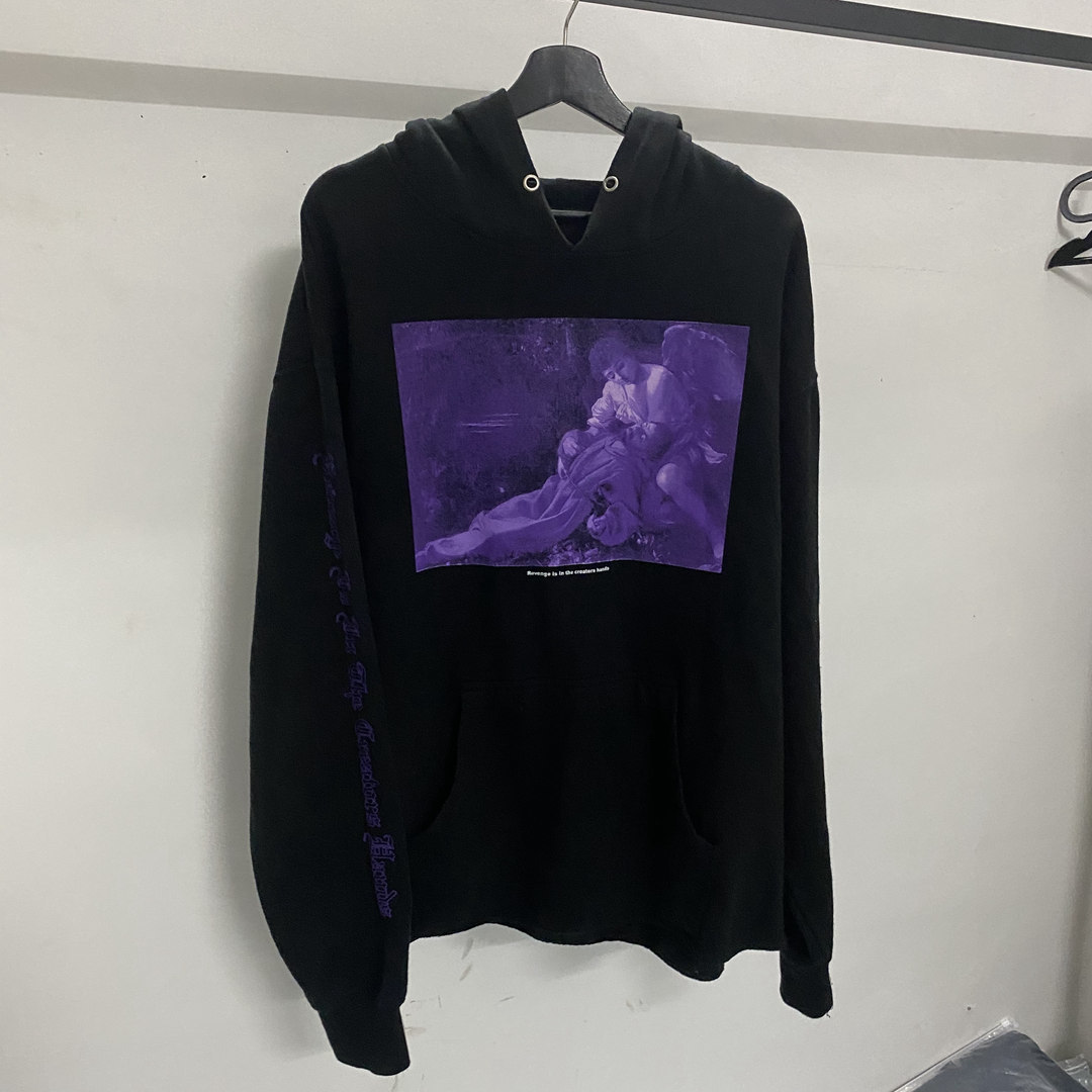 

style revenge Fla St Francis independent religious oil painting Sweater Hoodie XXX same high street, Black