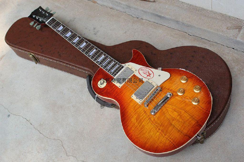 . China gbson Vintage Sunburst color LP model Chinese lp standard electric guitar-image-688968396