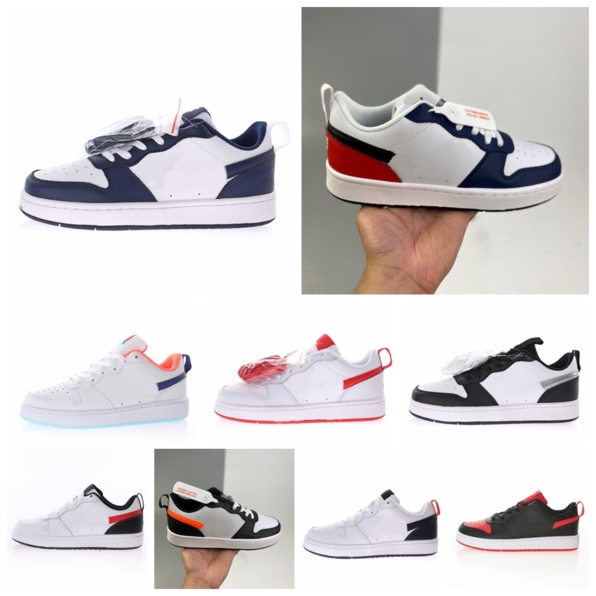 

2021 New High Quality Court Borough low 2 Skateboard Shoes Men Women 2s White Black Red Orange Blue Pink Jogging Sneakers BQ5448-104, 001