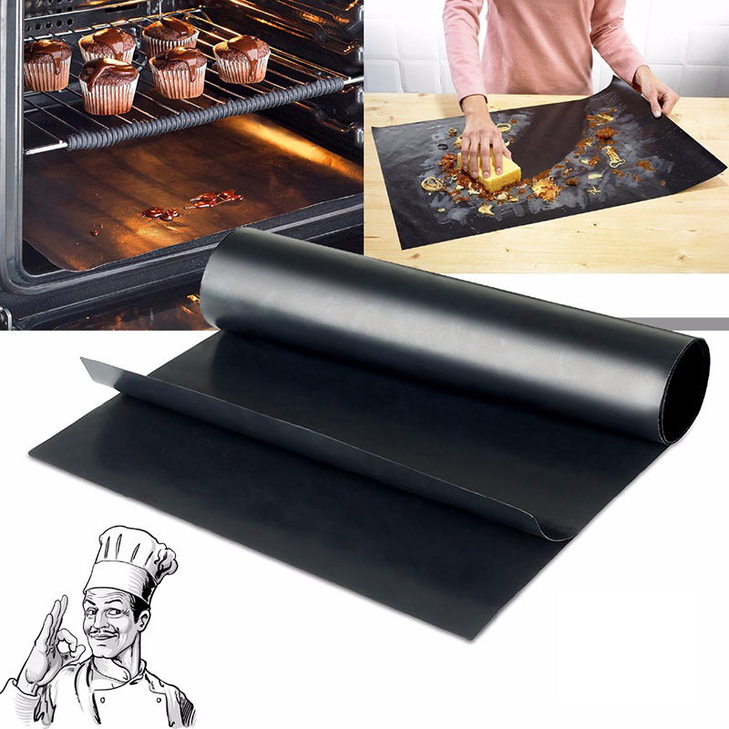 

5PCS BBQ Tools Copper Extra Thicker Heat Resistant Teflon Grill Mat Baking Reusable Non-Stick Barbecue Cooking Grilling Sheet Liner