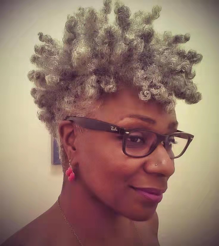

New natural gray hairstyle glam featured ponytail short ash grey kinky puff updo topper hair extension salt & pepper grays and gorgeous 100g 10inch