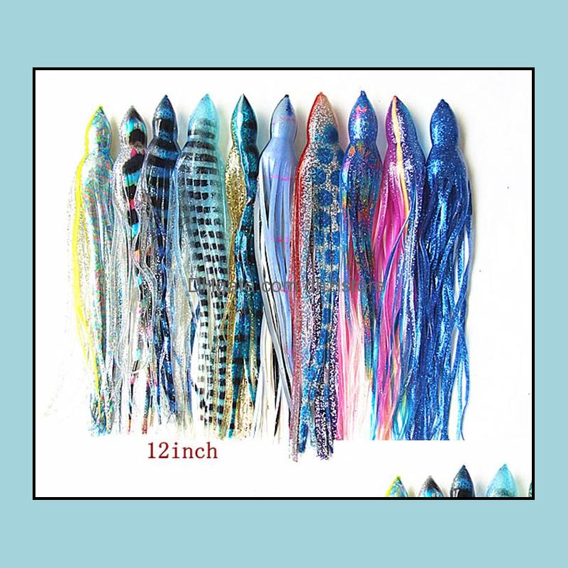 

Baits & Lures Fishing Sports Outdoors 12Inch Octopus Skirt Lure Tackle Soft Plastic Worms Salt Big Game Trolling Bait Tuna Drop Delivery 202