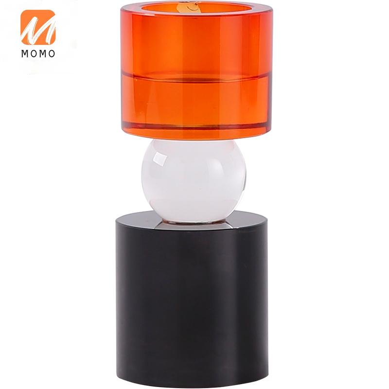 

Color Glass Candle Ornaments Simple Modern Sample Room Dining Table Decorations Romantic Candlelight Dinner Props Storage Bottles & Jars