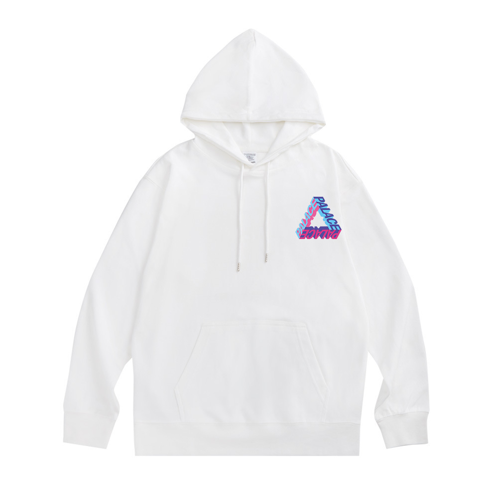 Chaopai Automne High Street Big Triangle Hip Hop Pullover Sweat à capuche avec veste en peluche et femme
