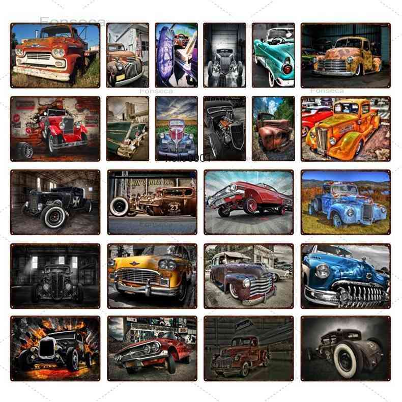 

Cool Sports Car Tin Sign Wall Metal Poster Plaque Living Room Home Decorationa