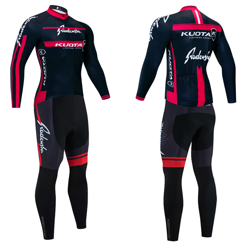 

2022 Kuota Cycling Jersey 20D Pants MTB Winter Maillot Bike Jacket Thermal Fleece Downhill Pro Mountain Bicycle Clothing Suit, Black