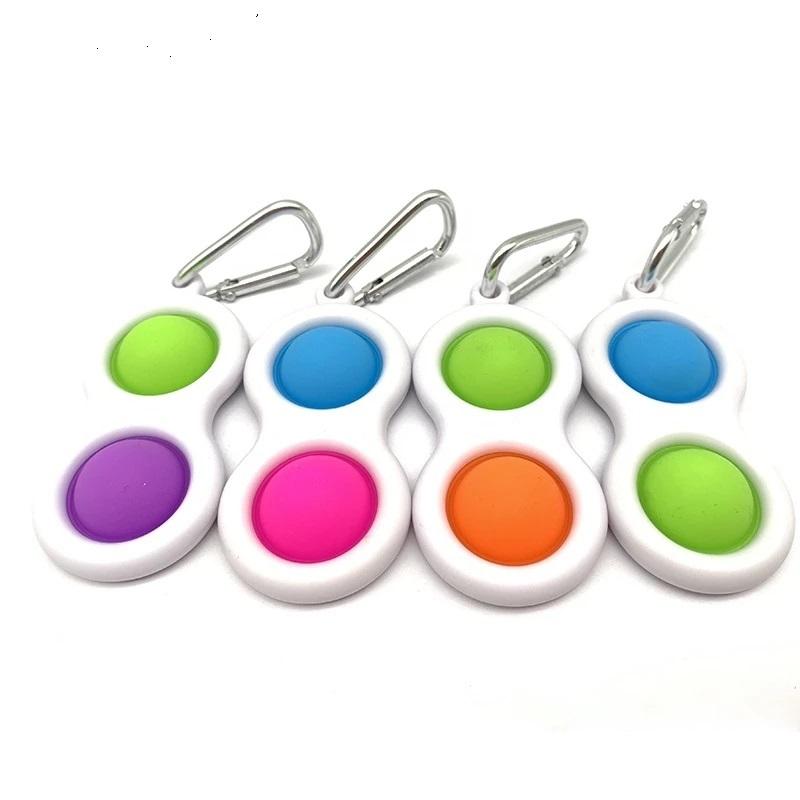 

Simple Dimple Fidget Toy Pop it Small Stress Relief Keyring Pendant Push Bubbles Autism Special Needs Adult Kids Toys air11