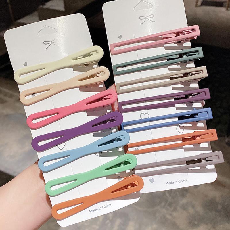 

Hair Accessories 7/10Pcs/Set Candy Colors Clips For Girls Women Simple Basic Sweet Hairpins Painted Colorful Matte Barrette