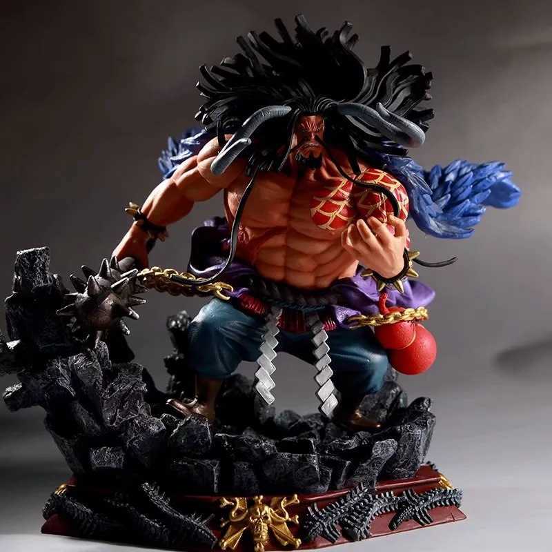 

28-30cm One Piece Four Emperors Beasts Pirates KAIDO PVC Action Figures toys Anime figure Toys For Kids children Christmas Gifts Q0722