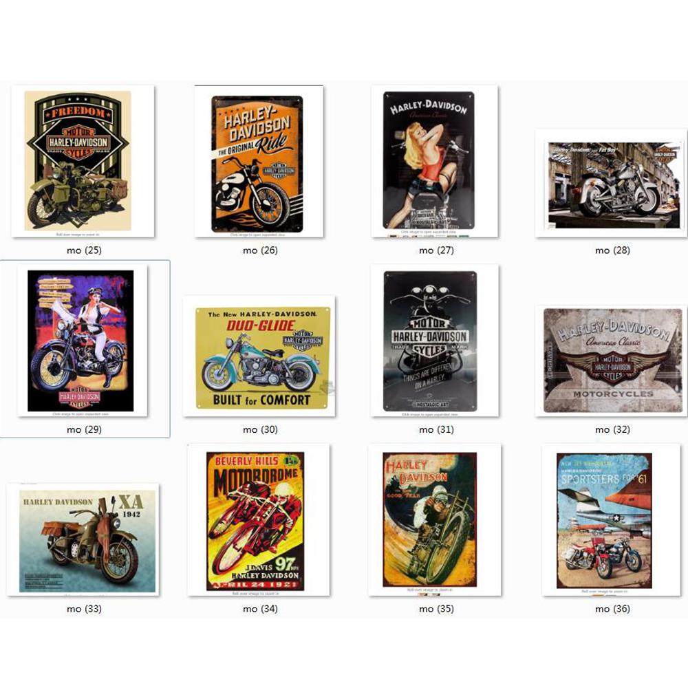 

20*30cm Harley Motor Davidson Metal Tin Signs Vintage Posters Old Wall Metal Plaque Club Wall Home art metal Painting Wall Decor Art Picture